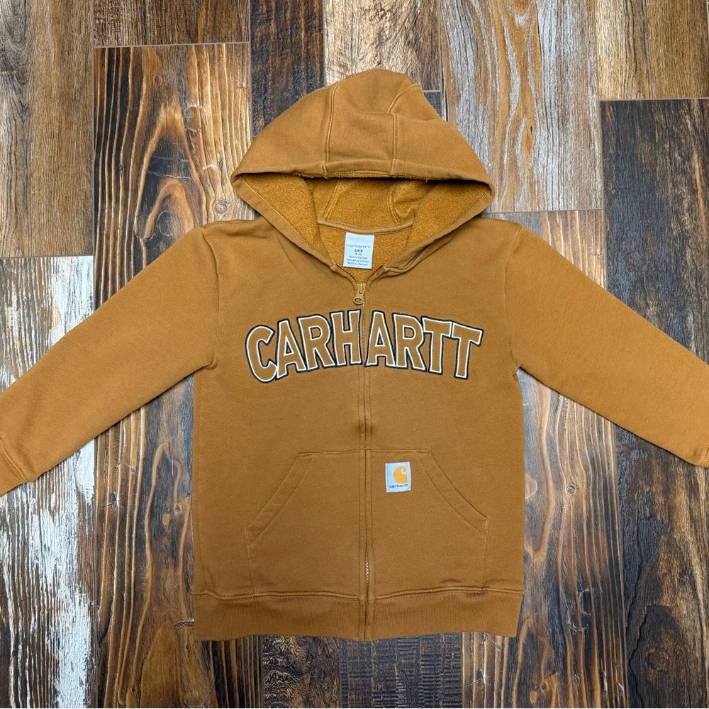 Carhartt Kids' Tan Hoodie with Logo